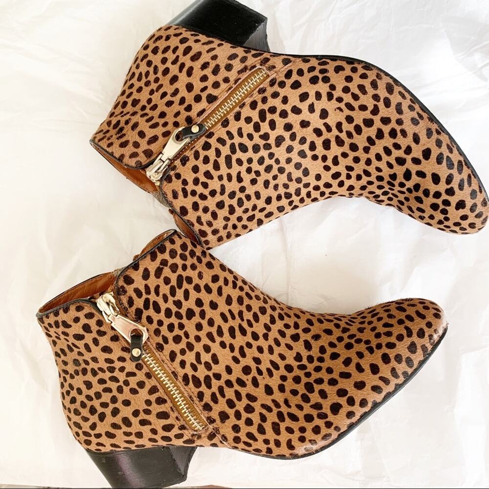 Rebecca Minkoff Cheetah Chelsea Macri Ankle Booties Size 7 1/2 - Picture 5 of 10